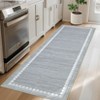 Garvee Washable Rugs for Living Room Bedroom Modern Solid Area Rug Low Pile Non Slip Bordered Print Rug - 3 of 4
