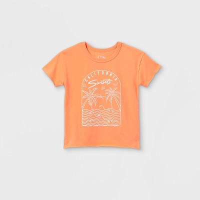 Toddler Palm Trees Short Sleeve T-Shirt - art class™ Orange