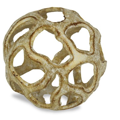 Cheung's Oleta Cast Iron Abstract Natural Gold Orb - Large