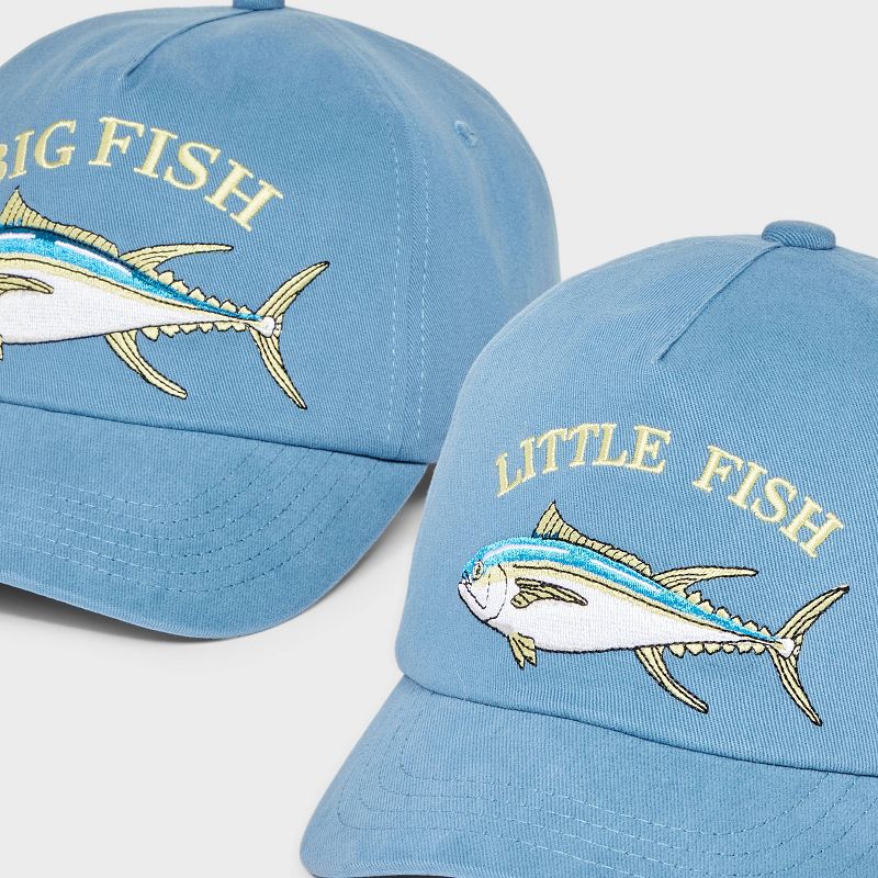 Men&#39;s Solid Cotton Big Fish/Little Fish Baseball Hat - Goodfellow &#38; Co&#8482; Blue, 4 of 5