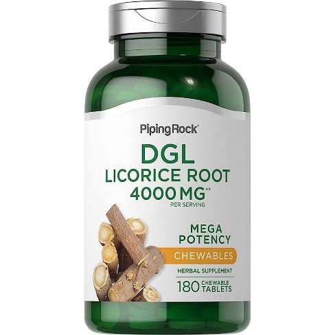 Piping Rock Dgl Licorice 4000mg | 180 Chewable Tablets : Target