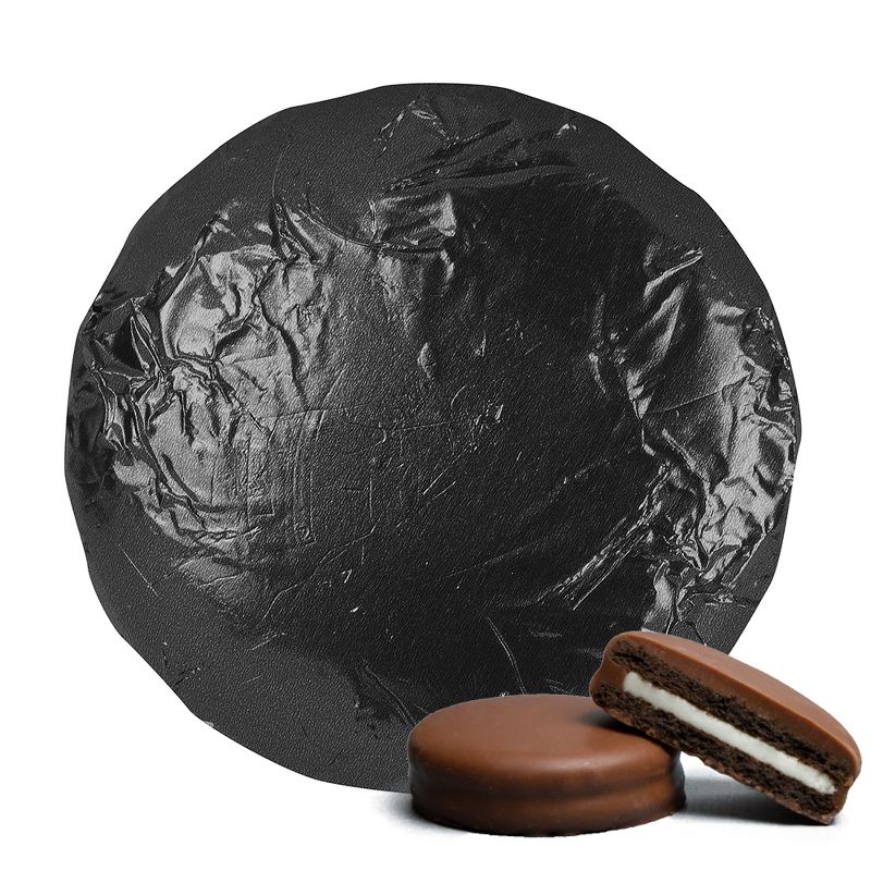 20 Pcs Foil Wrapped Chocolate Covered Oreo Cookies Black Candy Party Favors, 1 of 2