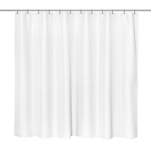 Carnation Home Fashions "Grace" Jacquard Stall Size Shower Curtain - 54" x 78", White - 1 of 3