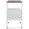 vidaXL Side Table with Wheels White 21.7 in.x14.2 in.x25 in. Engineered Wood - 4 of 4
