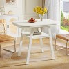 Lantine Dining Table for 2-4 People, 31.5" Small Modern Kitchen Table with Storage Shelf for Dining Room, Living Room, Home, Apartment - 2 of 4