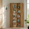 Hommoo 6-Tier 70.9" Tall Corner Bookshelf with Curved Edges, Modern Open Display Storage Rack for Living Room Home Office - 2 of 4