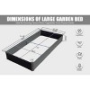 Sevobal Planters Raised Garden Bed Outdoor Planter Garden Boxes Large Planter Box for Garden Vegetable Fruit Flower, Black, 94.49"*47.25"*11.81" - 3 of 4