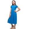 Girls Short Sleeve Pleated Midi Dress - 24sevenKid™ - 2 of 4