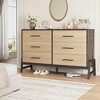 Jojoka 6 Drawer Dresser with Stylish Metal Base, Wooden Storage Chest for Bedroom, Closet, or Living Room Organization - 4 of 4