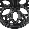 Sunnydaze Outdoor Heavy-Duty Cast Iron Decorative Patio Yard Round Umbrella Base Stand - 18" - Black - 2 of 4