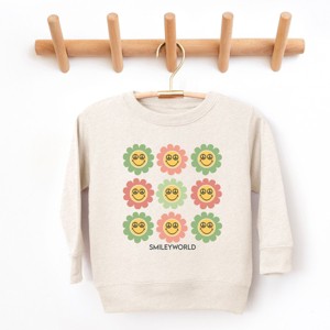 SmileyWorld Flowers With Sunglasses - Toddler Graphic Sweatshirt - 1 of 4