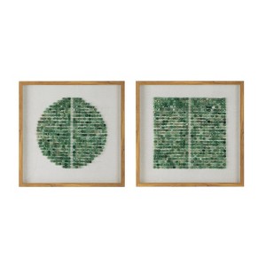 VisioGear Set of 2 Stone Shadow Boxes Wall Art, Wall Decor for Living Room Bedrrom Entryway Office, Multicolored, 23.5"23.5"*1.2" - 1 of 4