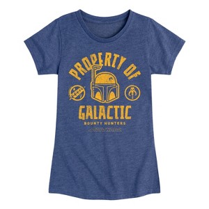 Girls' - Star Wars - Property Of Galactic Bh Fitted Short Sleeve Graphic T-Shirt - 1 of 4