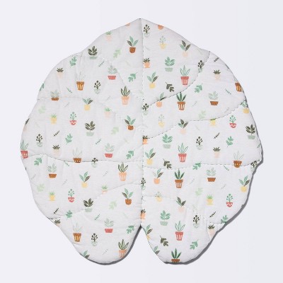 Image of Floor Blanket and Playmat - Cloud Island™ Blue Leaf