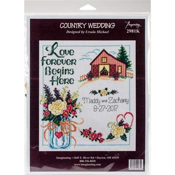 Imaginating Counted Cross Stitch Kit 10.5"X11.5"-Country Wedding (14 Count)