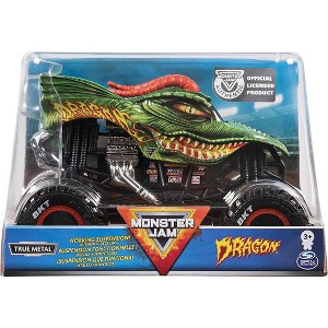 Monster Jam, Official Dragon Monster Truck, Die-Cast Vehicle, 1:24 Scale - 1 of 3