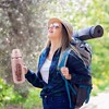 NewHome "64oz Motivational Glass Water Bottle with Time Markers, Straw, Silicone Sleeve & Handle for Gym" Coffee - 4 of 4