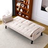 NicBex Modern Tufted Loveseat Sofa Couch with Foldable Cup Holder & Black Legs,2-Seat Lounge Sofa for Living Room,Apartment - 4 of 4
