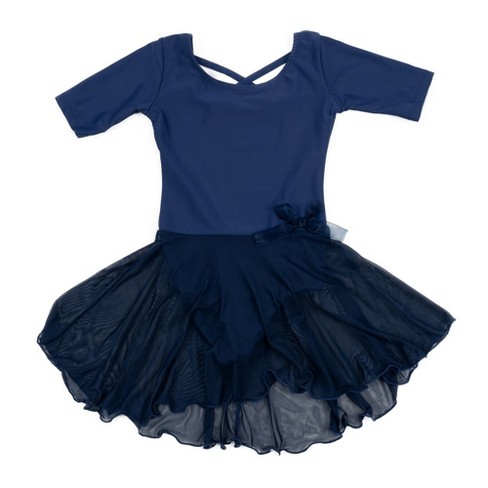 Leveret Girls Short Sleeve Skirt Leotard True Navy Xl (12-14) : Target