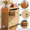 Acekool Rounded Corner Dresser, 3 Drawer Dresser Chest, TV Stands - 4 of 4