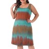 Agnes Orinda Women's Plus Size Tie Dye Sleeveless Beach Round Neck Casual Tank Sundresses - 2 of 4