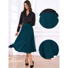 INSPIRE CHIC Women's Satin High Waist A-Line Elasticized Waistband Flared Dressy Casual Midi Skirts - 2 of 4