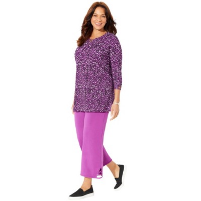 Catherines Women's Plus Size Suprema Crisscross Pullover Tee