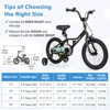 Costway 12"/14"/16"/18" Kids Training Bike with Removable Training Wheels Pneumatic Tires Navy/Black - 3 of 4