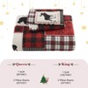 Christmas Quilt Set Queen Size, Reversible Printed 3 Pieces Quilts Coverlet Bed Set Holiday Decorative Bedding, Soft Microfiber Fabric - 4 of 4