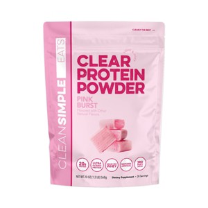 Clean Simple Eats Clear Protein Powder - Pink Burst - 20oz/20 servings ...
