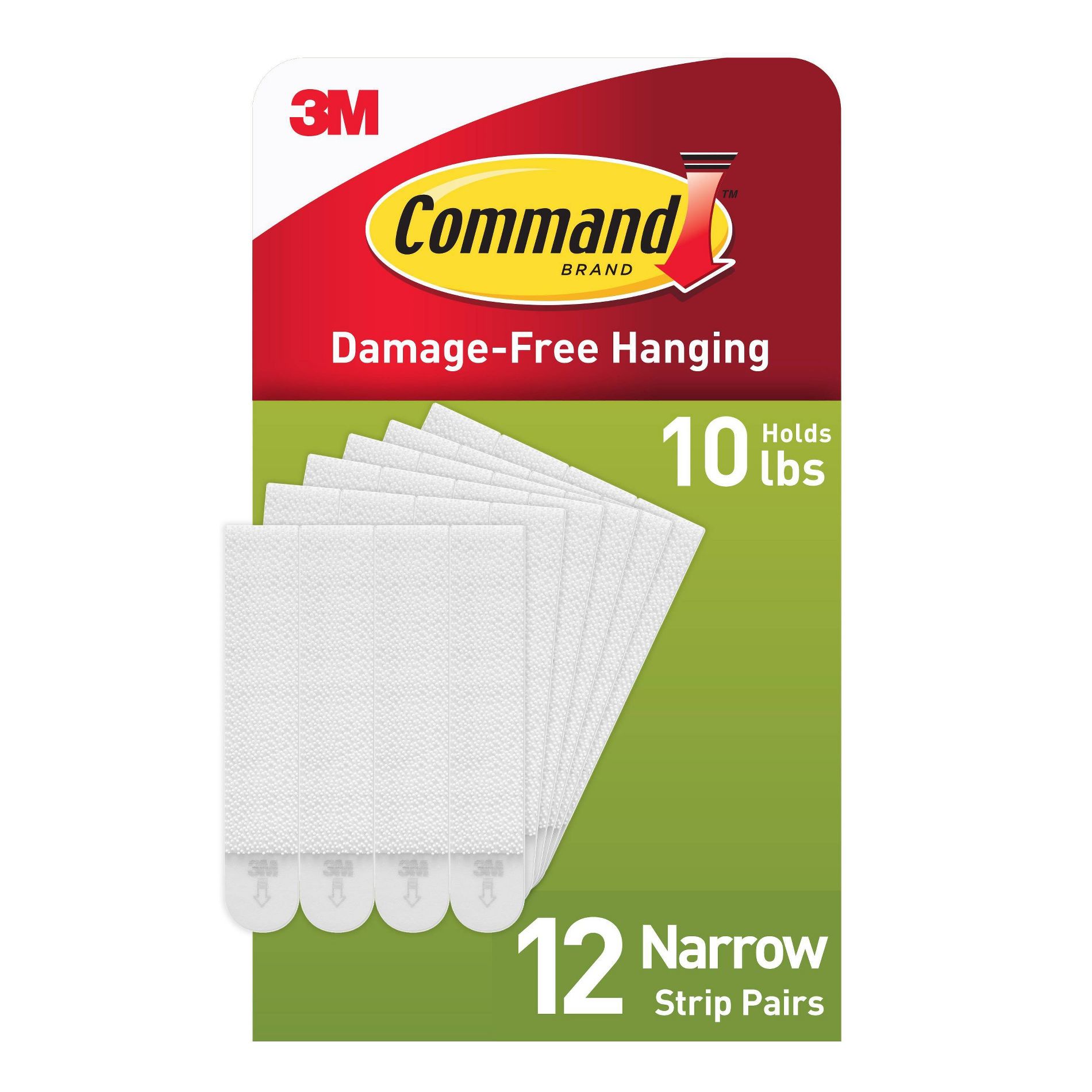 Command Narrow Picture Hanging Strips Value Pack 12 Pairs