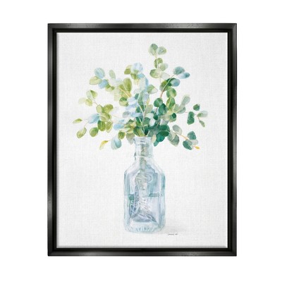 Stupell Industries Flower Jar Still Life Green Blue Painting
