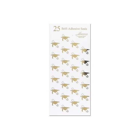 Paper Junkie 100 Pack Graduation Invitation Envelope Seal, Class Of 2023  Grad Decorations Supplies, Gold Foil Stickers, 1 Inch : Target