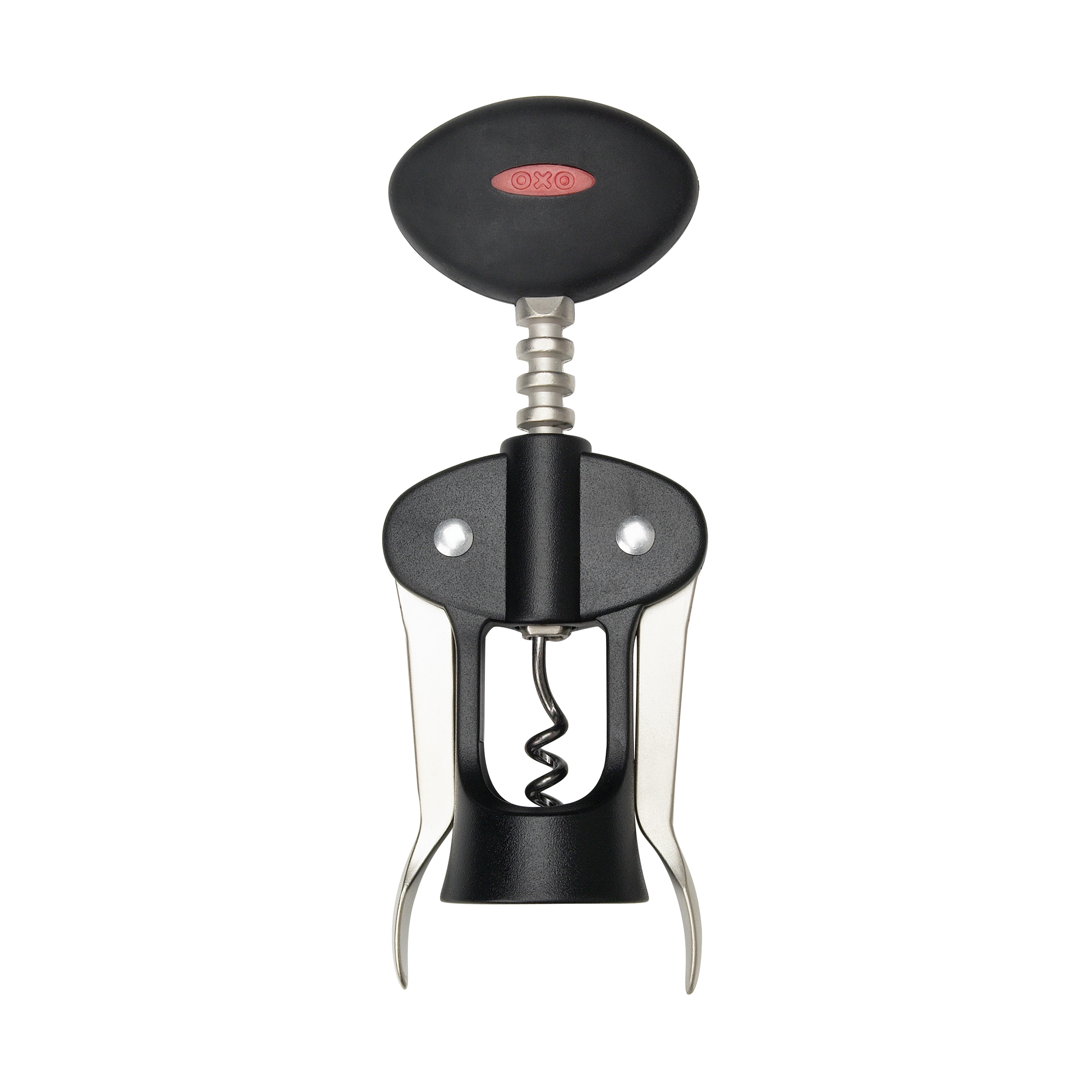 OXO Softworks Corkscrew: Manual Wine Bottle Opener, Black, Hand Wash, Metal & Plastic, Cordless, 6.7" Height
