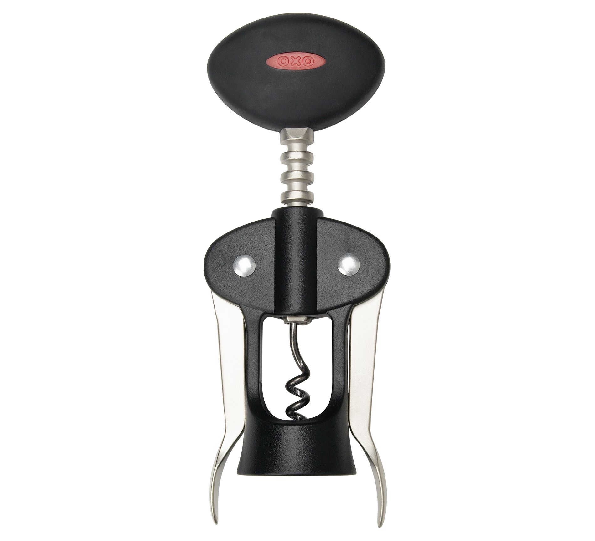 OXO Softworks Corkscrew: Manual Wine Bottle Opener, Black, Hand Wash, Metal & Plastic, Cordless, 6.7" Height