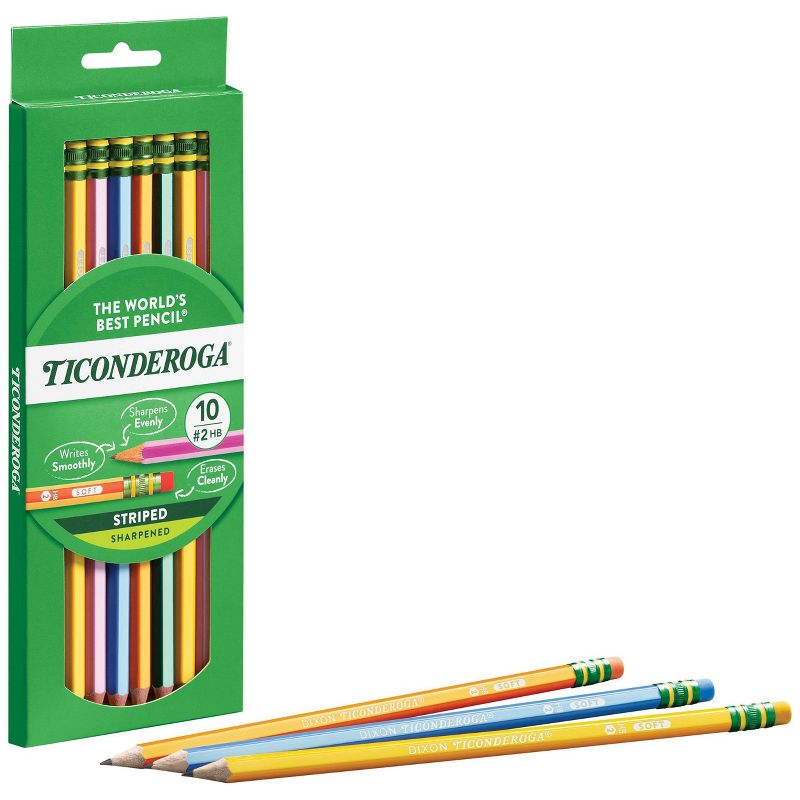 Ticonderoga #2 Pencils, 0.7mm, 10ct - Assorted Colors, 4 of 8