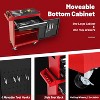 Belatt 5-Drawer Rolling Tool Chest with Detachable Top Tool Box, Lockable Wheels & Hooks – Red Steel Cabinet - 4 of 4
