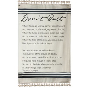 VIP Fabric 58.25 in. White Don't Quit Motivational Sign - 1 of 2