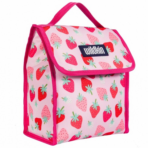 Wildkin Kids Insulated Lunch Box Bag (Clear w/ Pink Trim)