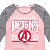Girls' - Marvel - Avengers Property Of Shirt Tail Raglan Graphic T-shirt - 2 of 4
