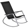 Outsunny Outdoor Modern Front Porch Patio Rocking Sling Chair - Black / Silver - 4 of 4