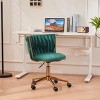 Office Desk Chair, Upholstered Swivel Chair With Adjustable Swivel Wheels, Office Chair For Living Room, Accent Chairs Swivel-Cuddlewood - 2 of 4