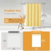 Farmhouse Shower Curtain - Linen Rustic Heavy Duty Striped Fabric, 60 Wx 72 L, Yellow, Vintage Country Cloth for Bathroom - 3 of 4