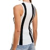 Women's Vertical Stripe Lettuce Edge Tank - AnnieWear - 2 of 3