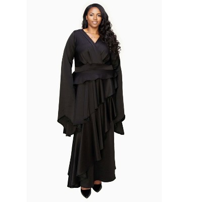 L I V D Women's Zeta Ruffled Drama Dress