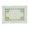 Saro Lifestyle Scroll Table Mats with Floral Embroidery(Set of 4), Green - 2 of 4