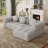 103" Chenille Upholstered L-Shaped Modular Sectional Sofa with 3 Pillows, Free Combination Sofa for Living Room, Apartment, and Bedroom - 2 of 4