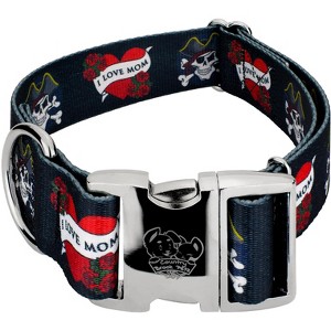 Country Brook Petz 1 1/2 Inch Premium I Love Mom Dog Collar - 1 of 4