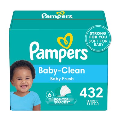 Image of Pampers Baby Clean Fresh Scented Baby Wipes - 432ct