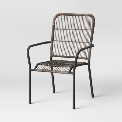 Latigo Stackable Patio Chair Gray - Threshold™